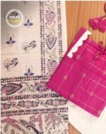 Madhubani Art- Pink checked cotton1