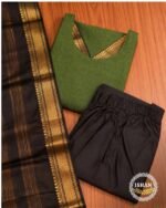 Mangalagiri Cotton Green & Black Set 1