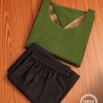 Mangalagiri Cotton Green & Black Set
