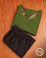 Mangalagiri Cotton Green & Black Set