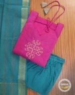Mangalagiri Cotton with Aari Kolam Work2