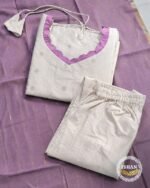 Peach & Lavender Elegance Raw Silk Set