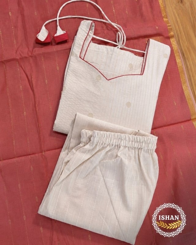 Peach & Lavender Elegance Raw Silk Set 1