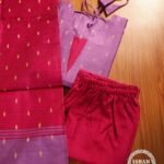 Raw Silk Elegance - Purple & Pink