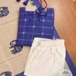 Raw Silk Elegance -Royal Blue & Ivory